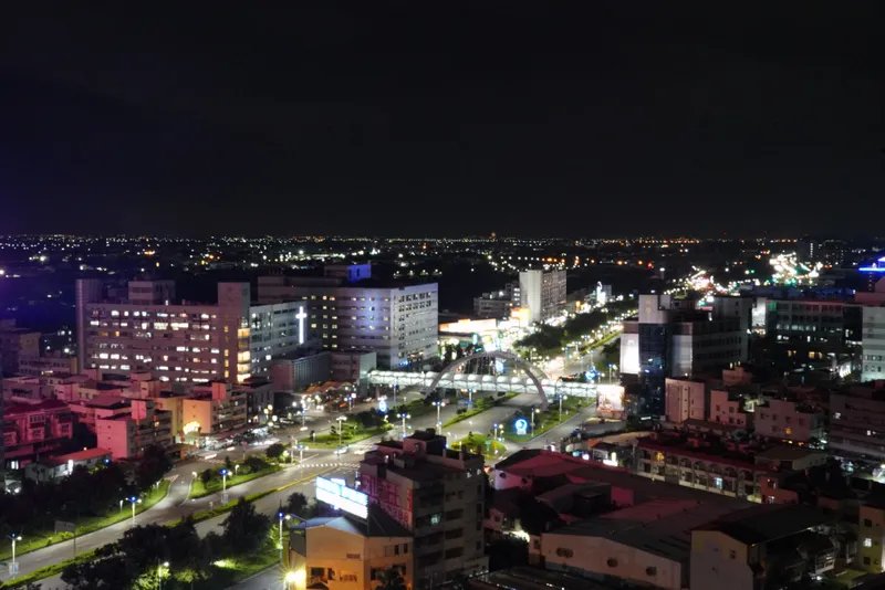 ナイスプリンスホテルから見た嘉義の夜景