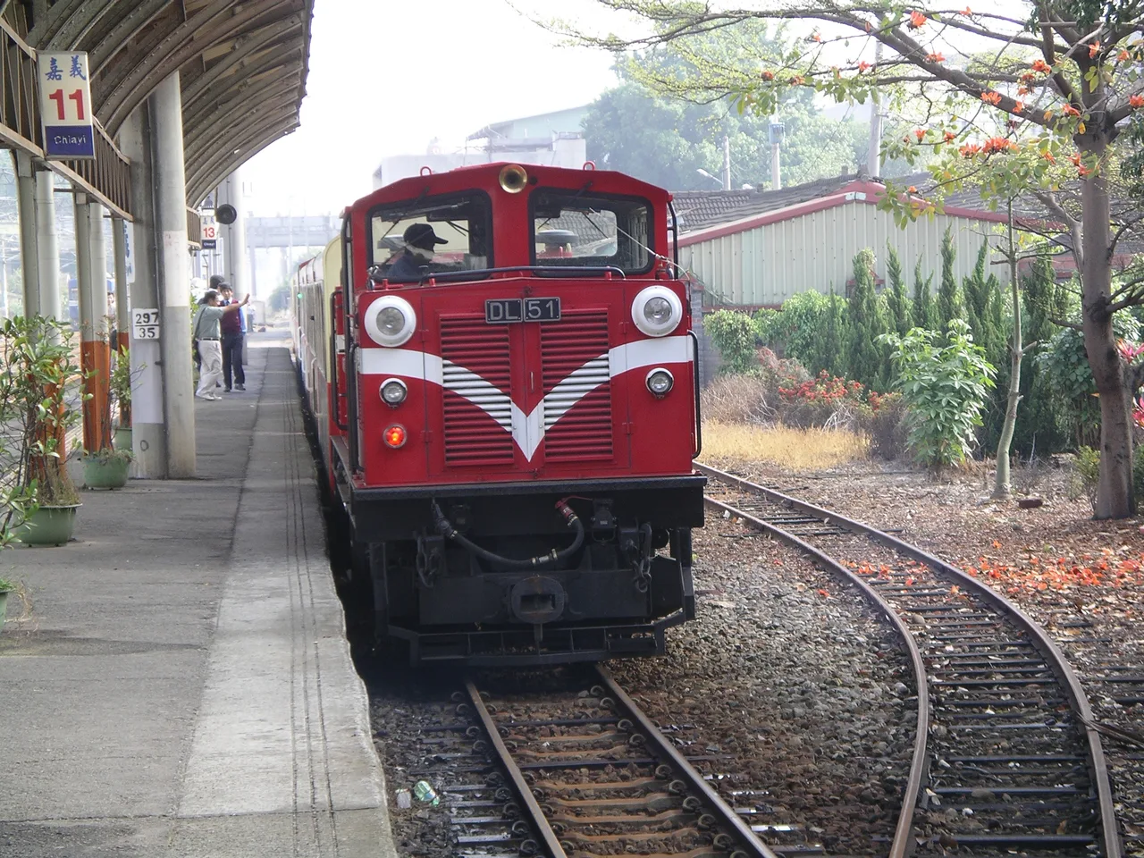 嘉義駅の阿里山森林鉄道の列車、2008年